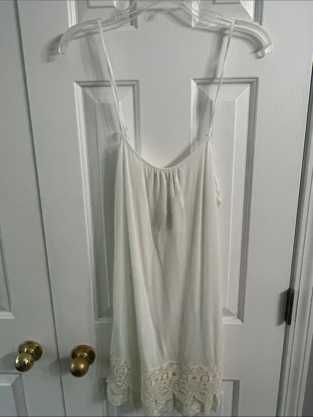 Women’s Lace-Hem Slip Dress - Ivory